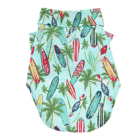 Surfboards and Palm Trees Hawaiian Camp Shirt
